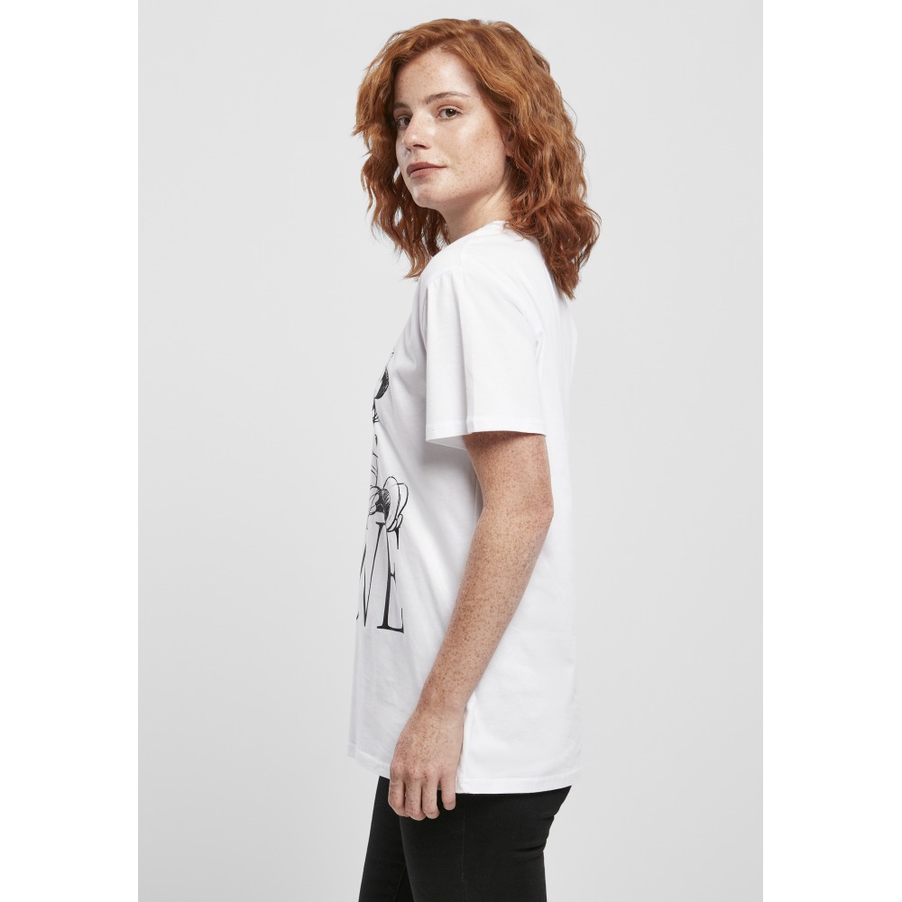 Merchcode Mickey Mouse - Minnie Loves Mickey Dames Tshirt - Wit